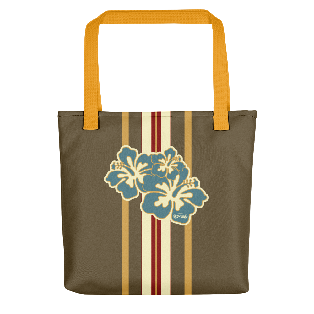 Hibiscus Street n Beach Bag Brown-Blue