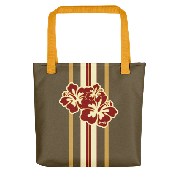 Hibiscus Street n Beach Bag Brown-Red